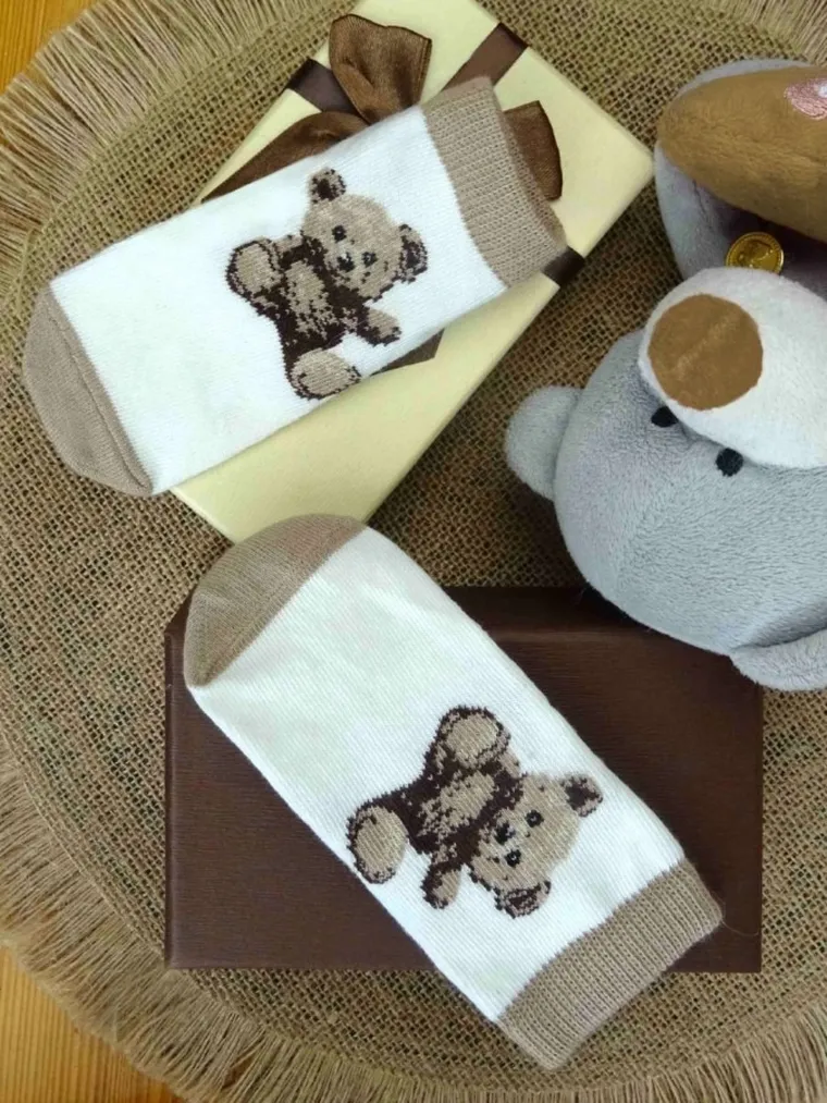 Skarpetki dziecięce, ecru, Milusie