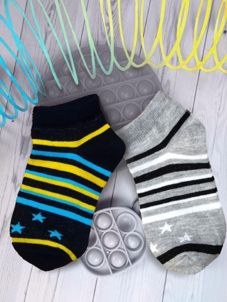 Skarpetki dziecięce, stopki, szare, Milusie