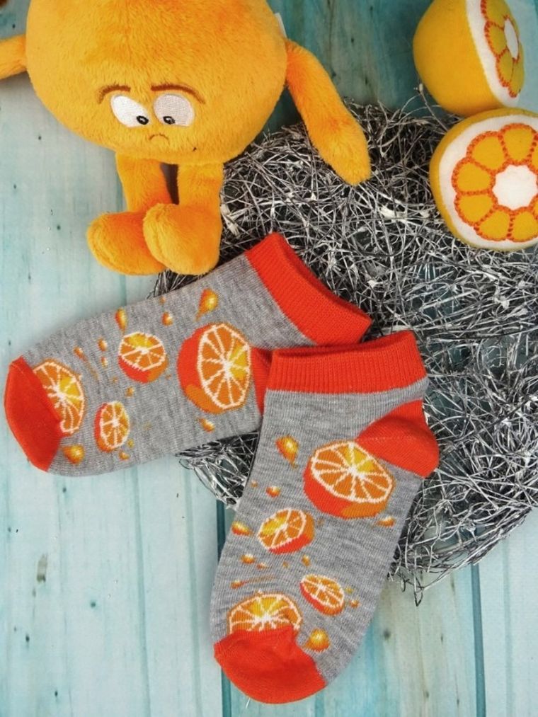 Skarpetki dziecięce, stopki, szare, Milusie