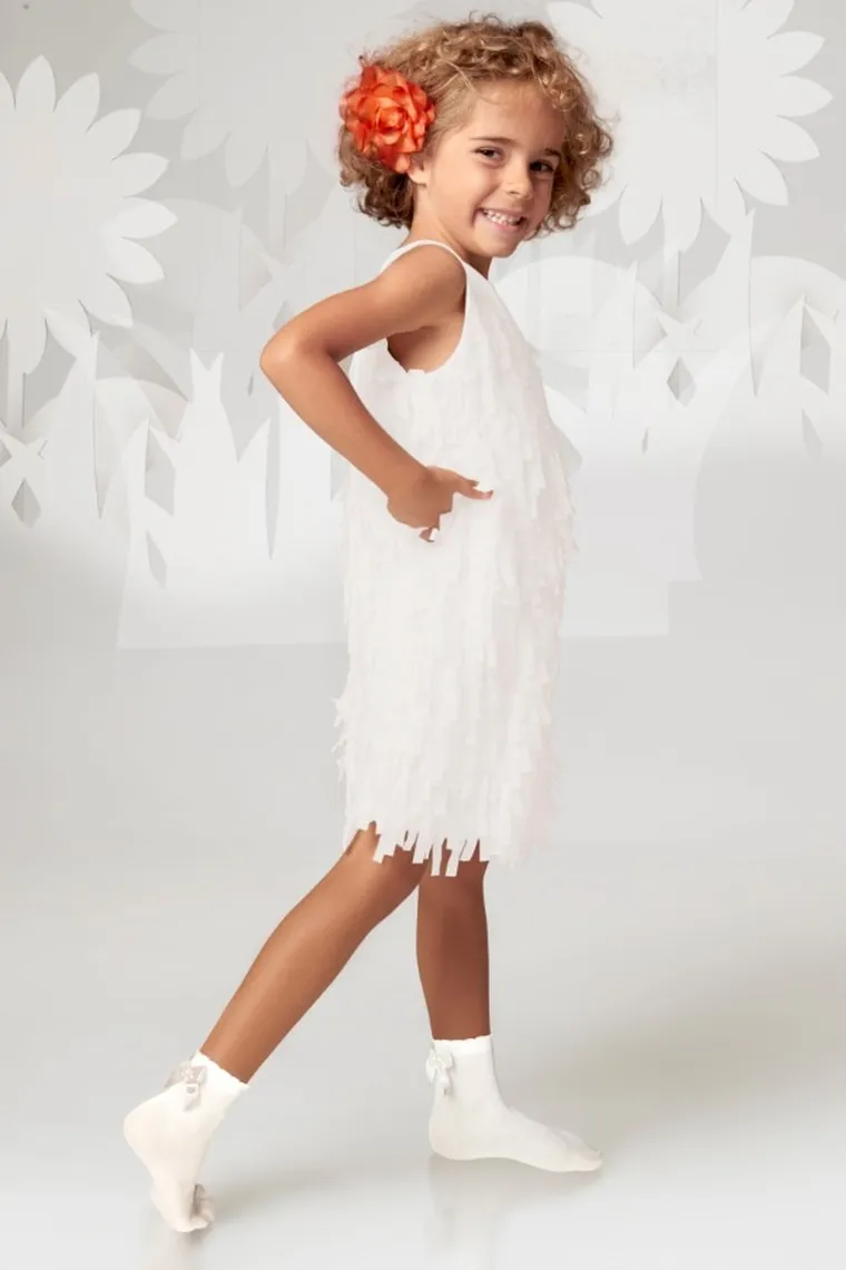 Skarpetki dziewczęce, cienkie, białe, Milusie