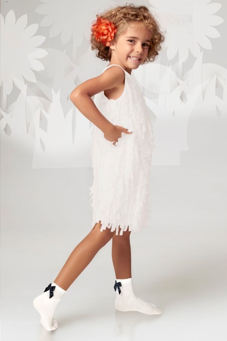 Skarpetki dziewczęce, cienkie, białe, Milusie