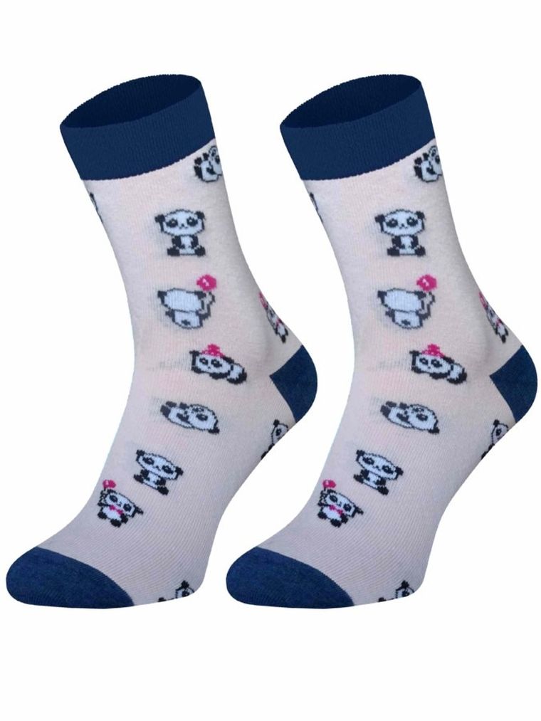 Skarpetki dziewczęce, różowo-granatowe, Milusie