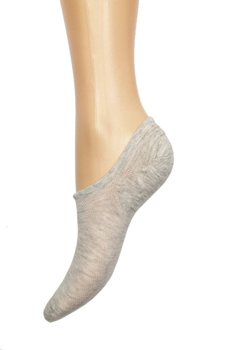 Skarpetki dziewczęce, stopki, jasnoszare, Footies Kids, Marilyn