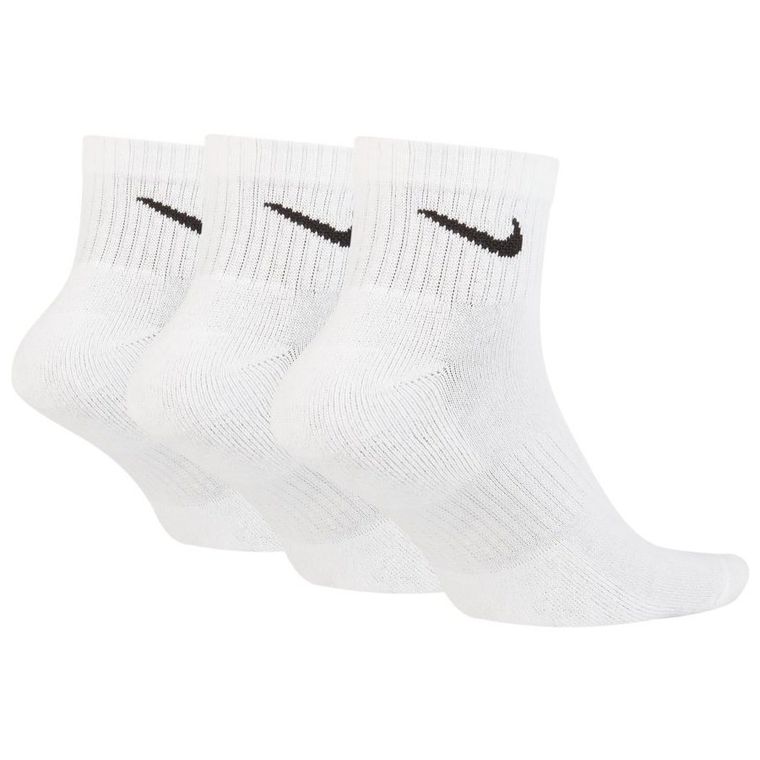Skarpetki męskie, białe, zestaw, 3 szt., Nike Everyday Cushion Ankle