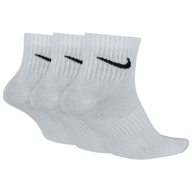 Skarpetki męskie, białe, zestaw, 3 szt., Nike Everyday Lightweight Ankle