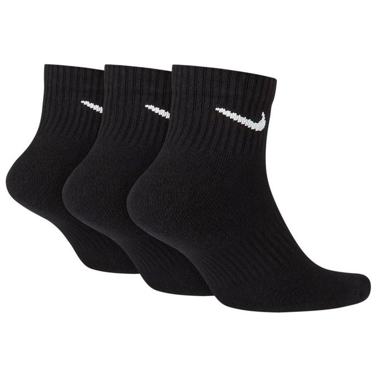 Skarpetki męskie, czarne, zestaw, 3 szt., Nike Everyday Cushion Ankle