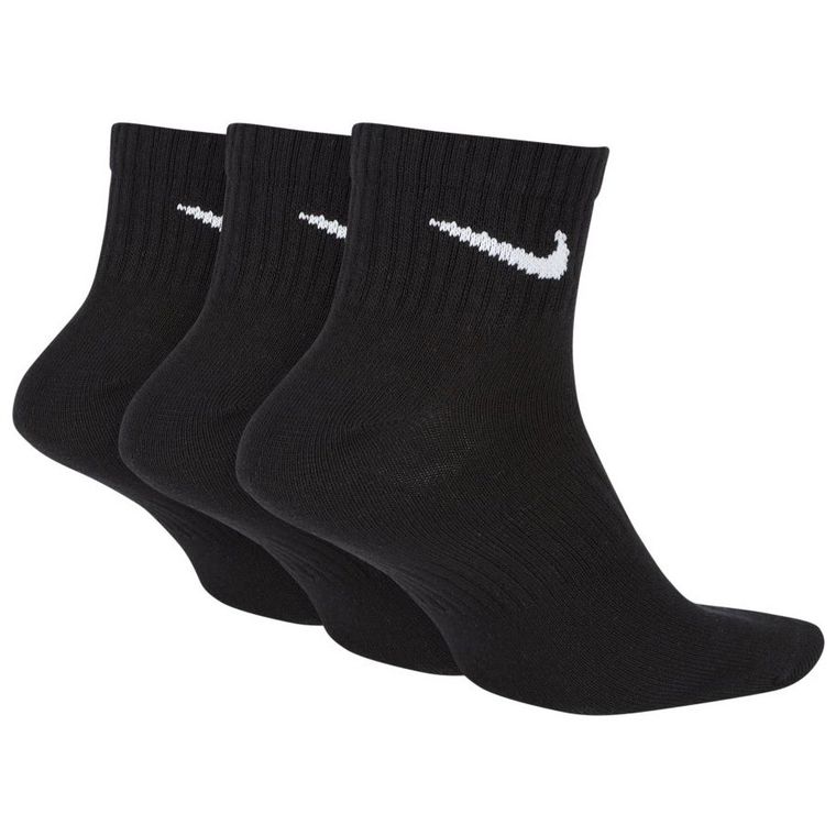 Skarpetki męskie, czarne, zestaw, 3 szt., Nike Everyday Lightweight Ankle
