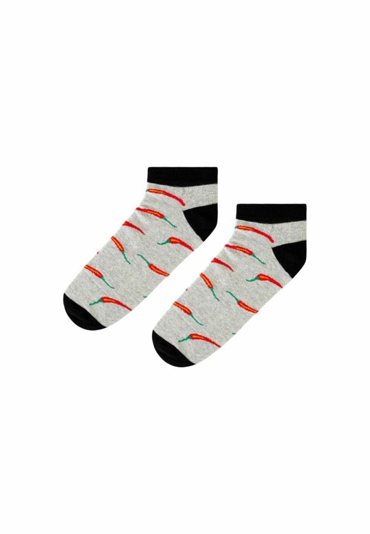 Skarpetki męskie, stopki, szare, Adrian