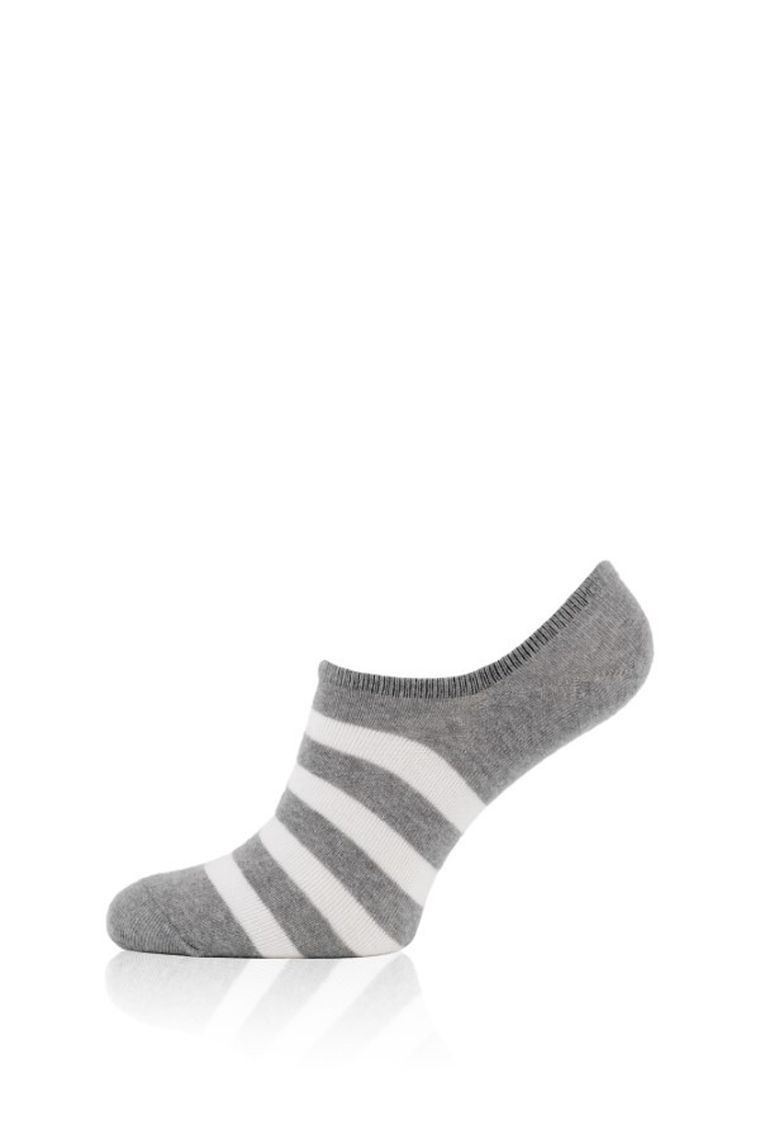 Skarpetki męskie, stopki, szare, Italian Fashion