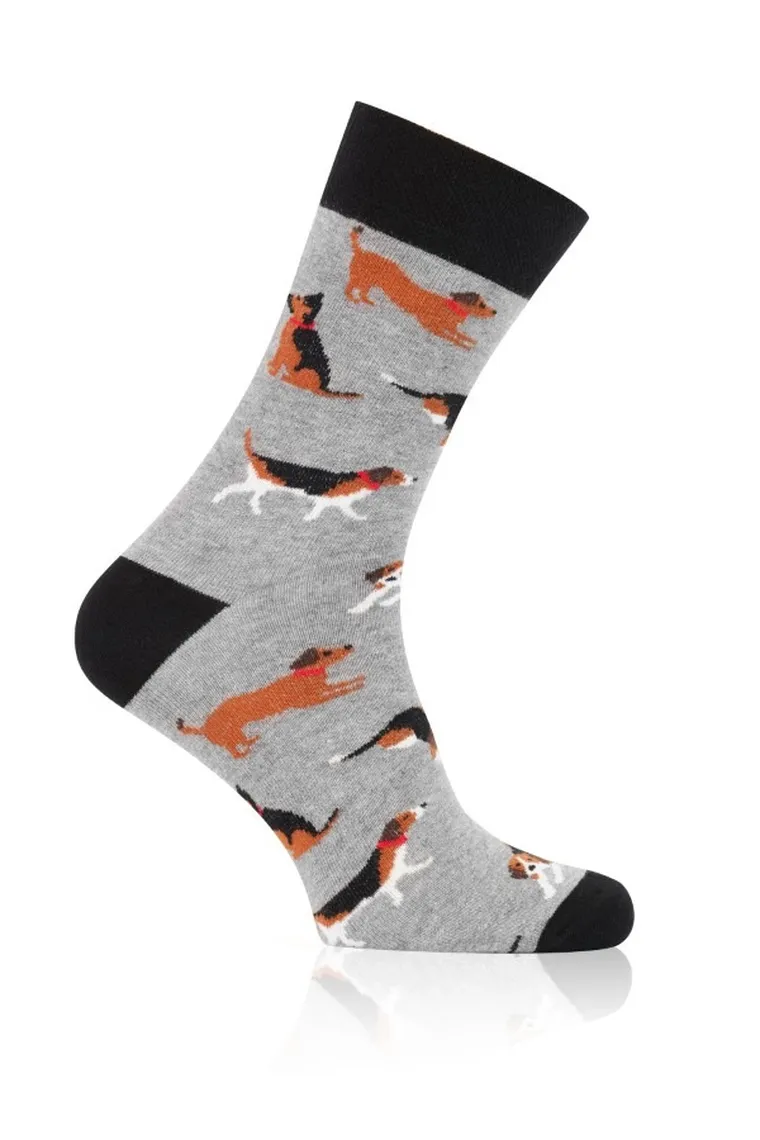 Skarpetki męskie, szare, Italian Fashion