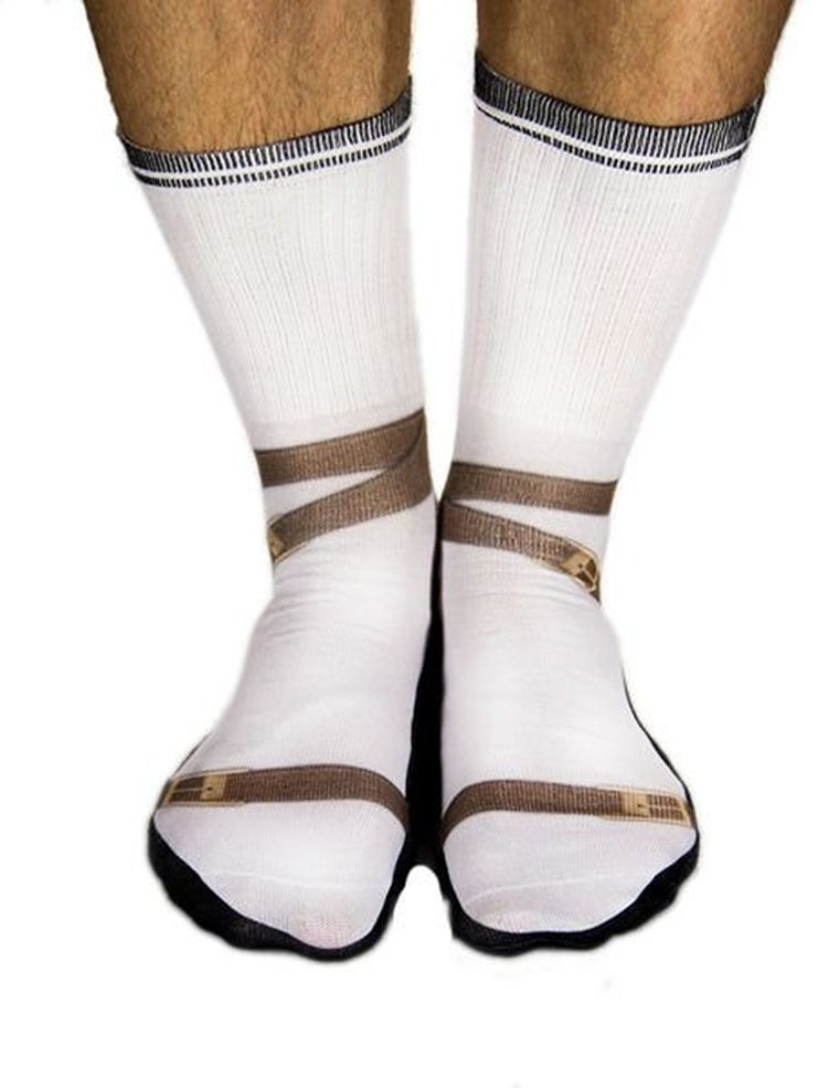 Skarpetki sandały, biały