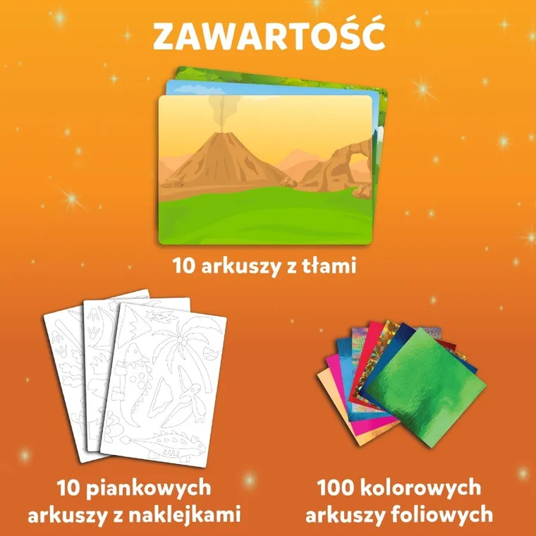 Skillmatics, Foil Fun, Kraina Dinozaurów, zestaw artystyczny