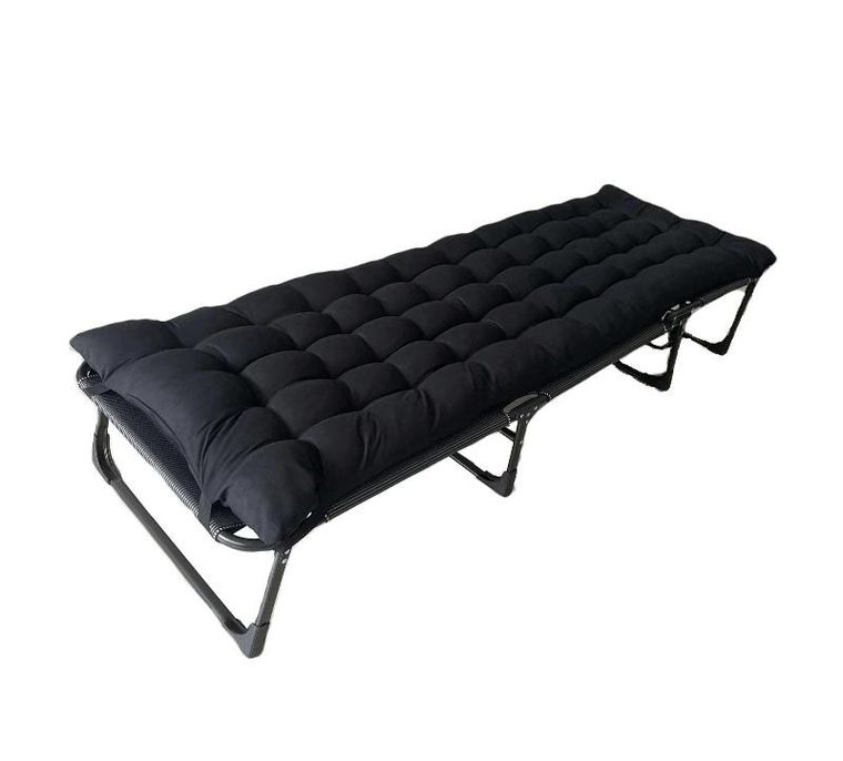 Składane łóżko turystyczne, czarne