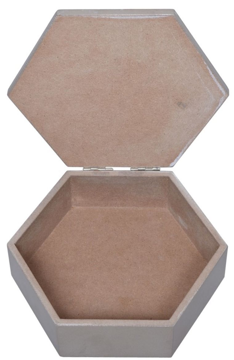 Skrzynka dekoracyjna w szampańskie liście, 17 cm