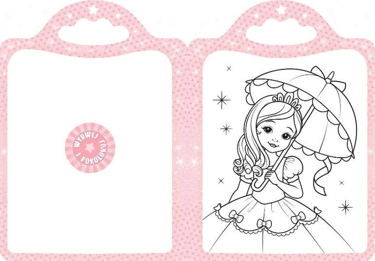 Słodkie królewny. Malowanka z naklejkami. Zaczarowana kredka