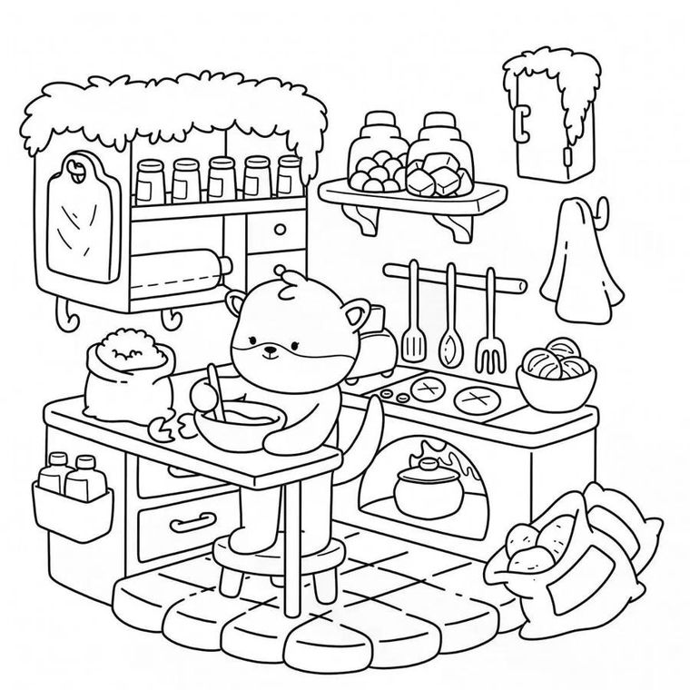 Słodkie zwierzaki. Przytulne kolorowanie