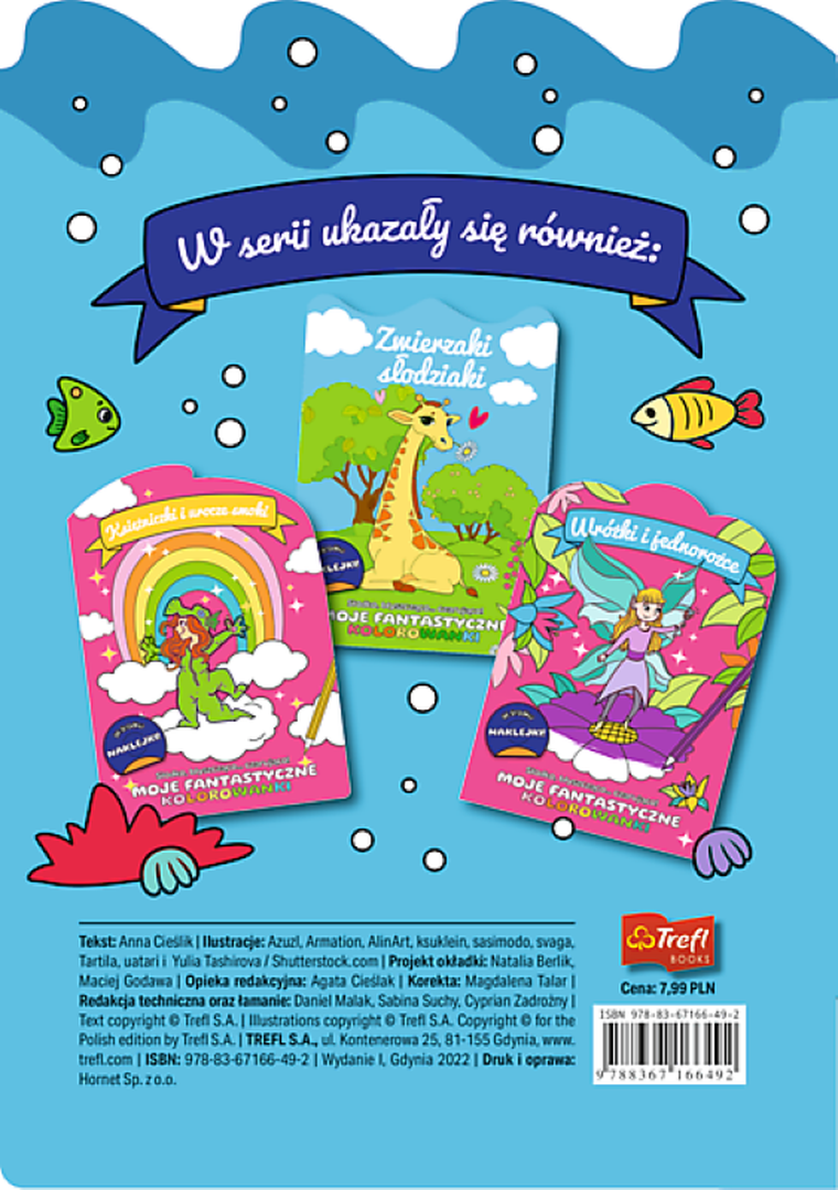 Słodko, błyszcząco… czarująco! Moje fantastyczne kolorowanki. Syrenki i podwodne skarby