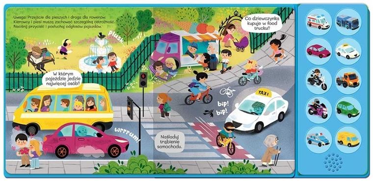 Słuchamy pojazdów! Na ulicy. 10 odgłosów