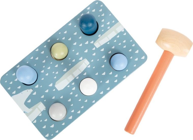 Small Foot, Arktyka, drewniana przebijanka, gra zręcznościowa