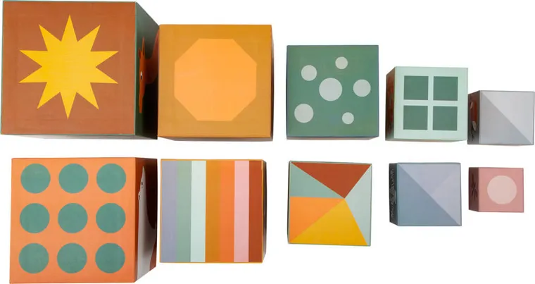 Small Foot, kostki do układania wieży, safari