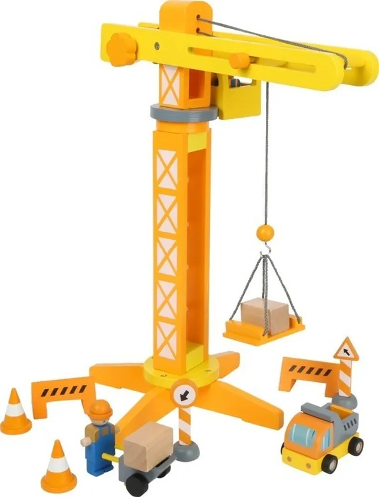 Small Foot, Stanisław, drewniany żuraw z akcesoriami