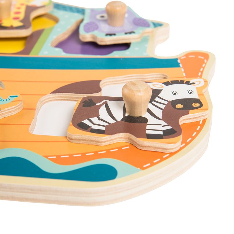 Smiki, Arka Noego, puzzle drewniane, 6 elementów