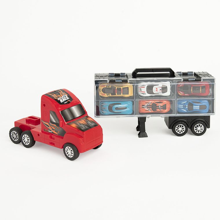 Smiki, Ciężarówka transportowa z samochodami, pojazd i gra planszowa