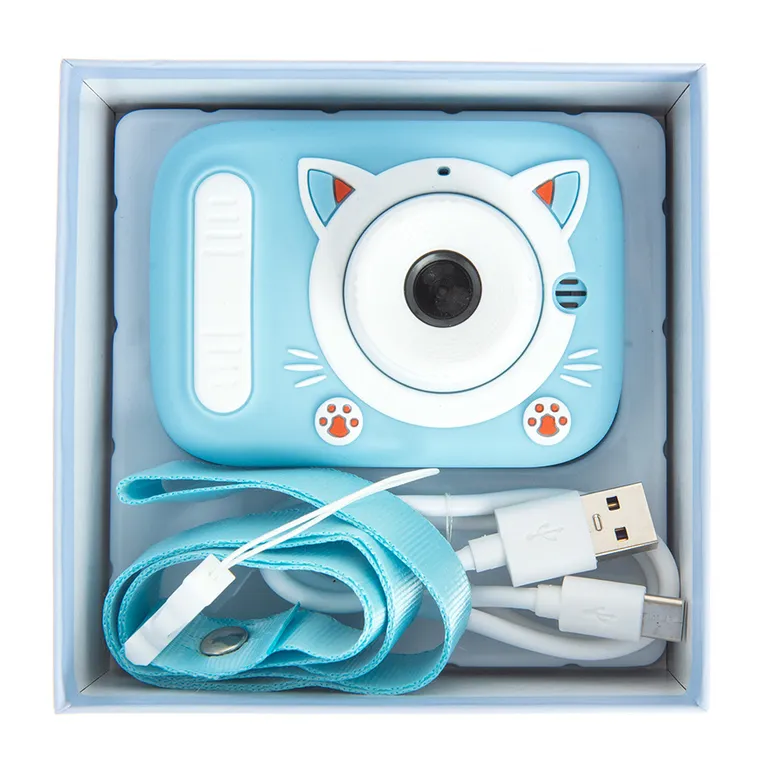 Smiki, Cute Kitty, aparat fotograficzny, niebieski