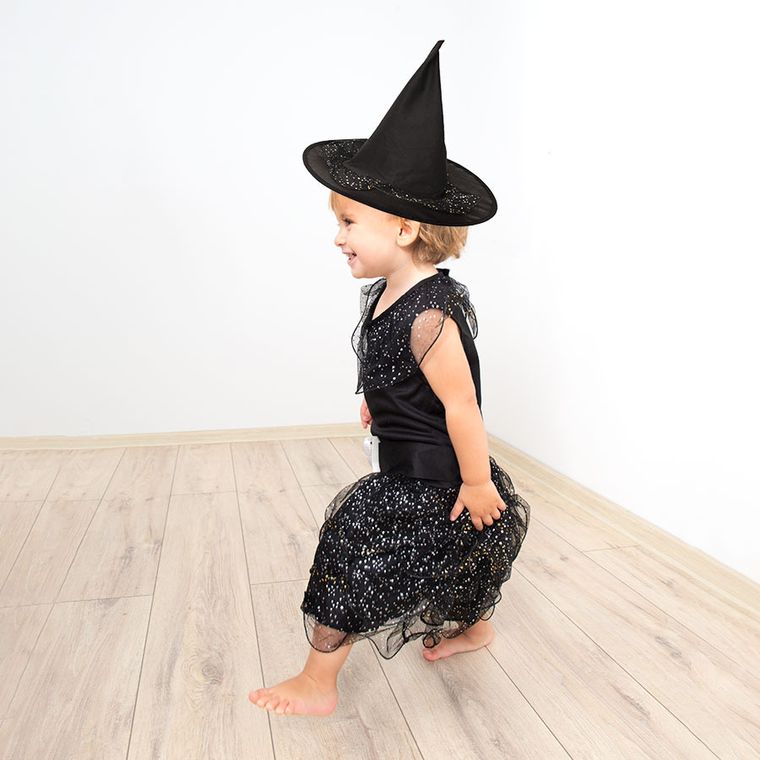 Smiki, Czarownica, sukienka z kapeluszem, strój dla dzieci