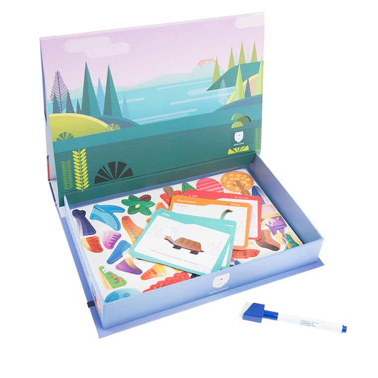 Smiki, Dinozaury, puzzle magnetyczne, 68 elementów