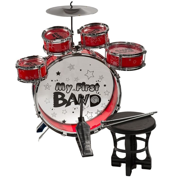 Smiki, duża perkusja z krzesełkiem, zabawka muzyczna