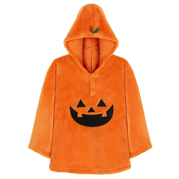 Smiki, Dynia, poncho z kapturem, pomarańczowe