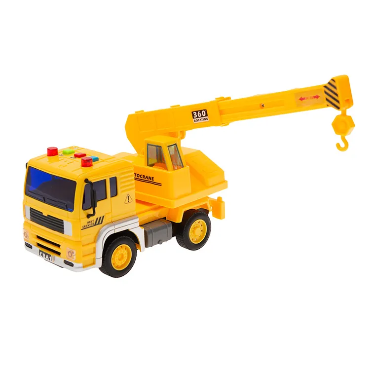 Smiki, Dźwig, pojazd interaktywny, światło i dźwięk, żółty, 1:20