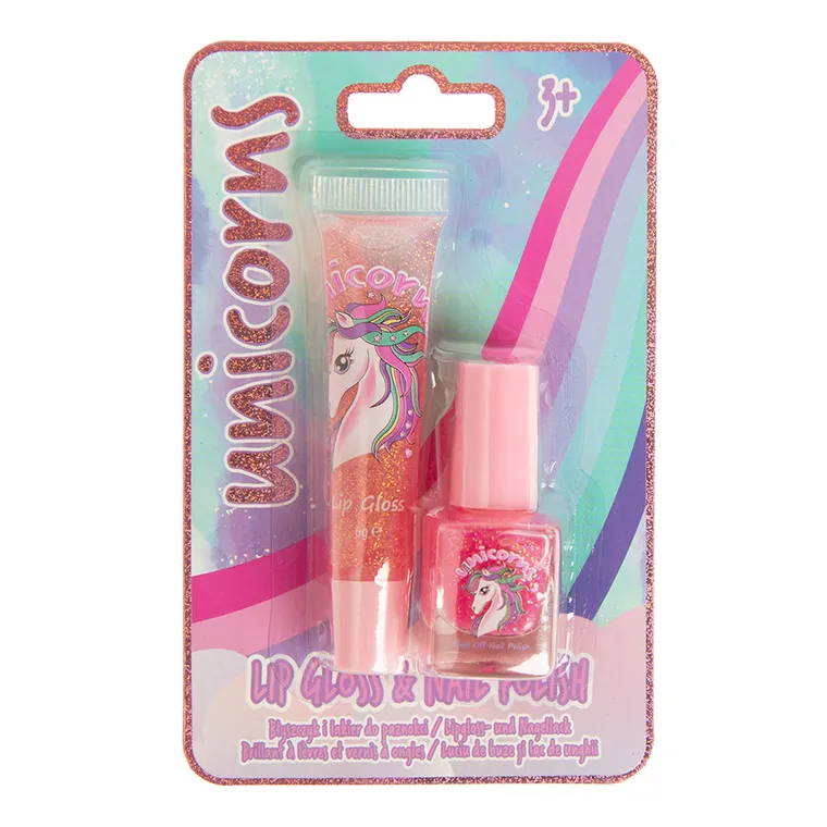 Smiki, Glow Girl, Jednorożec, błyszczyk do ust i lakier do paznokci