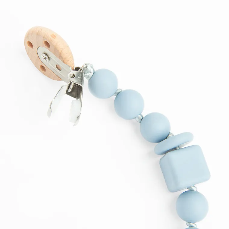 Smiki, gryzak, zawieszka do smoczka, niebieska