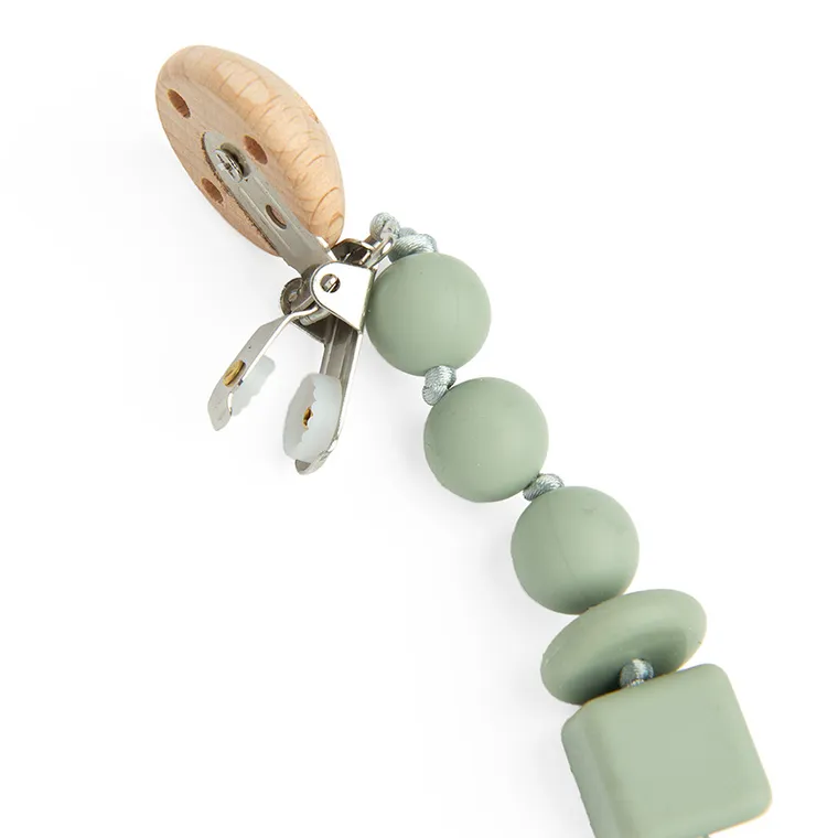 Smiki, gryzak, zawieszka do smoczka, zielona