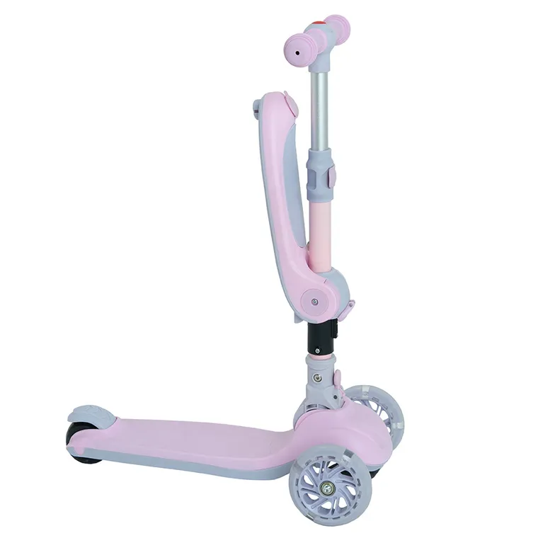 Smiki, hulajnoga 3-kołowa z siedzeniem, różowa