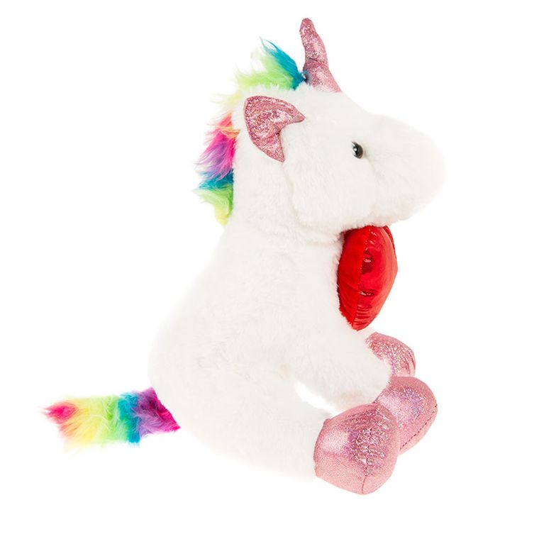 Smiki, Jednorożec z sercem, maskotka, biała, 30 cm