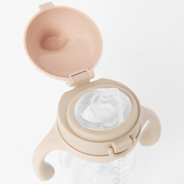 Smiki, Koala, bidon z obciążoną słomką, beżowy, 6m+, 280 ml