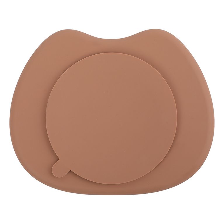 Smiki, Kot, dzielony talerz silikonowy, brązowy