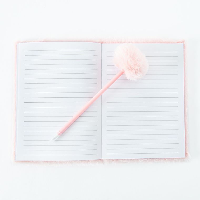 Smiki, Kotek, pluszowy pamiętnik, notes, różowy, 1 szt.