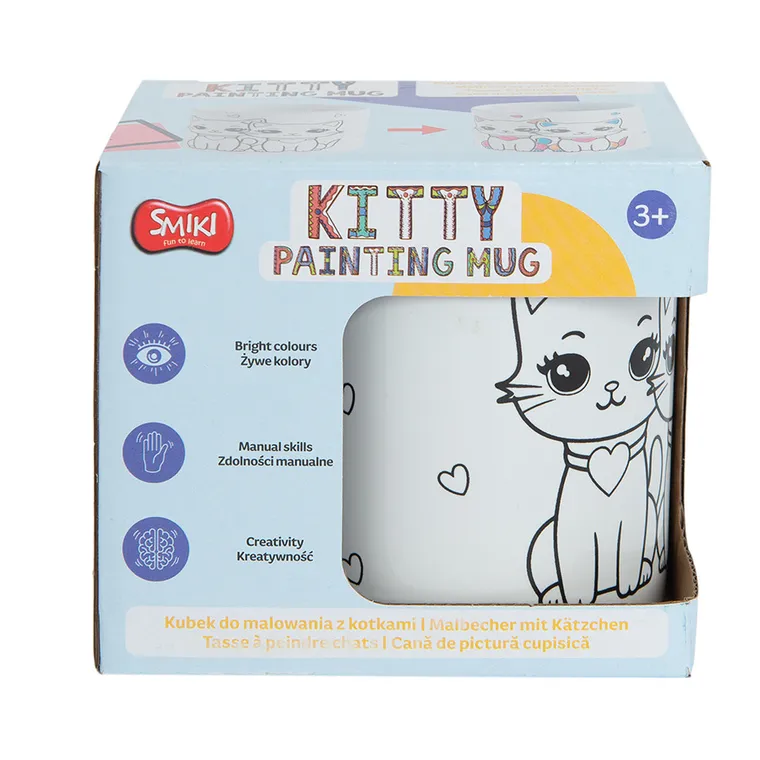 Smiki, Koty, kubek do malowania z flamastrami