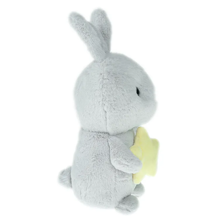 Smiki, Króliczek z gwiazdką, maskotka, szara, 25 cm