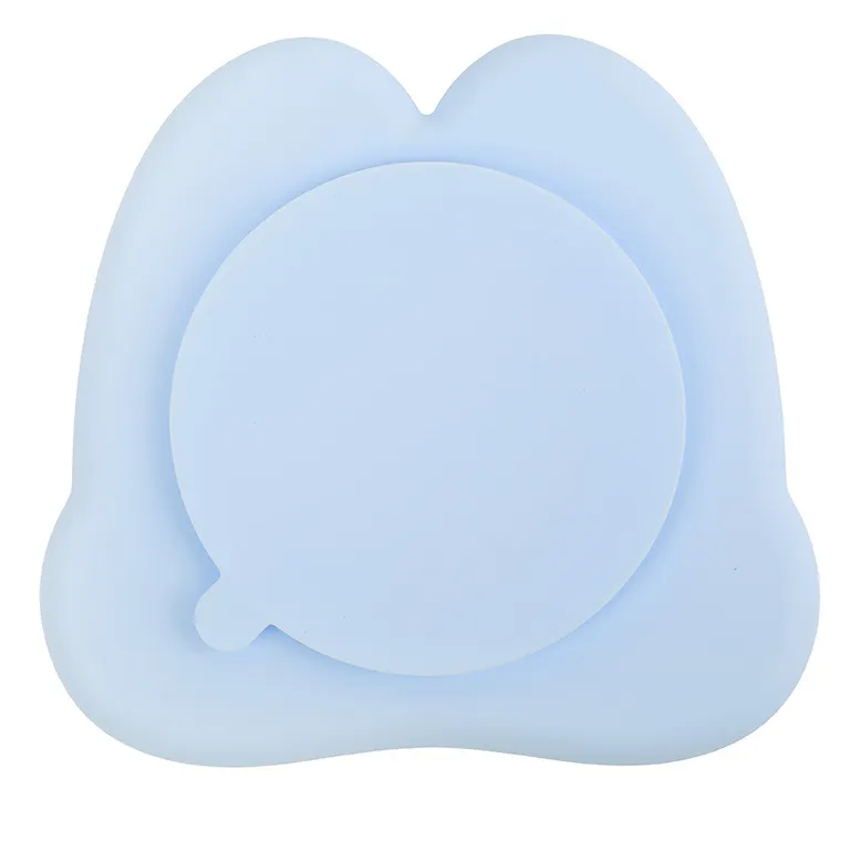 Smiki, Królik, dzielony talerz silikonowy, niebieski