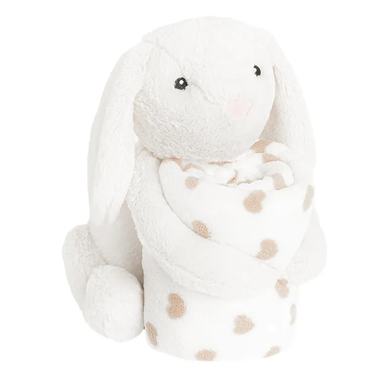 Smiki, Królik, maskotka z kocykiem, zestaw