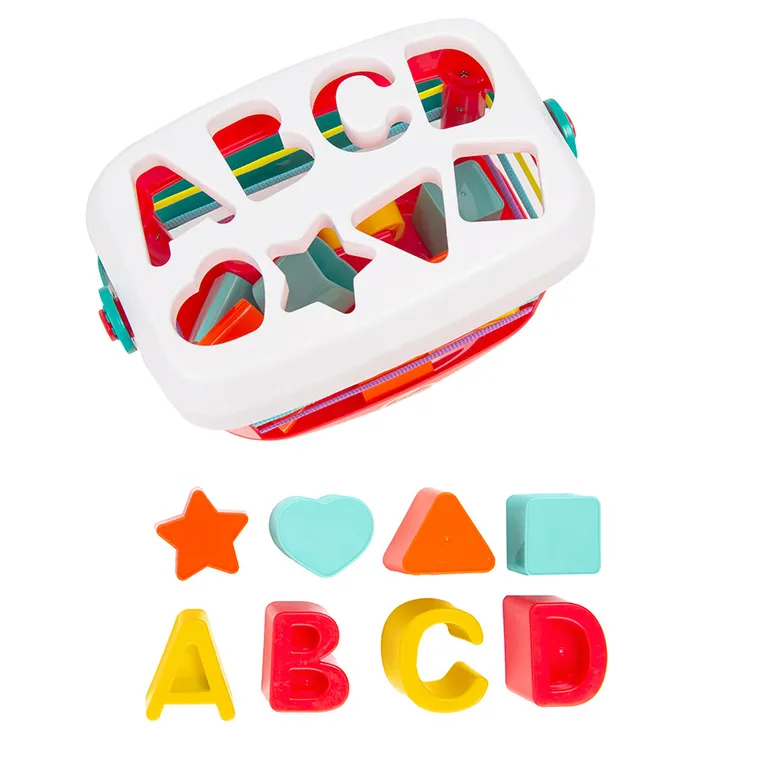 Smiki, Kształty i litery, wiaderko z sorterem, zabawka niemowlęca