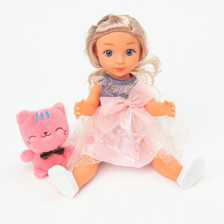 Smiki, lalka bobas z maskotką kotka