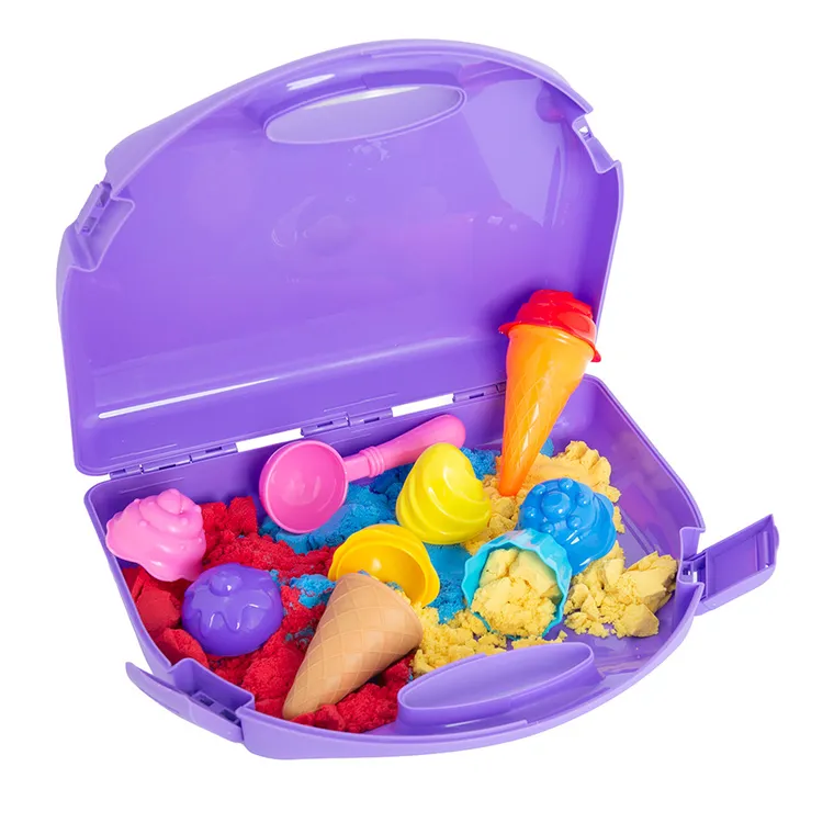 Smiki, Lody, piasek kinetyczny, masa plastyczna w walizce