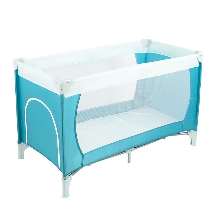 Smiki, łóżeczko turystyczne, zielono-miętowe