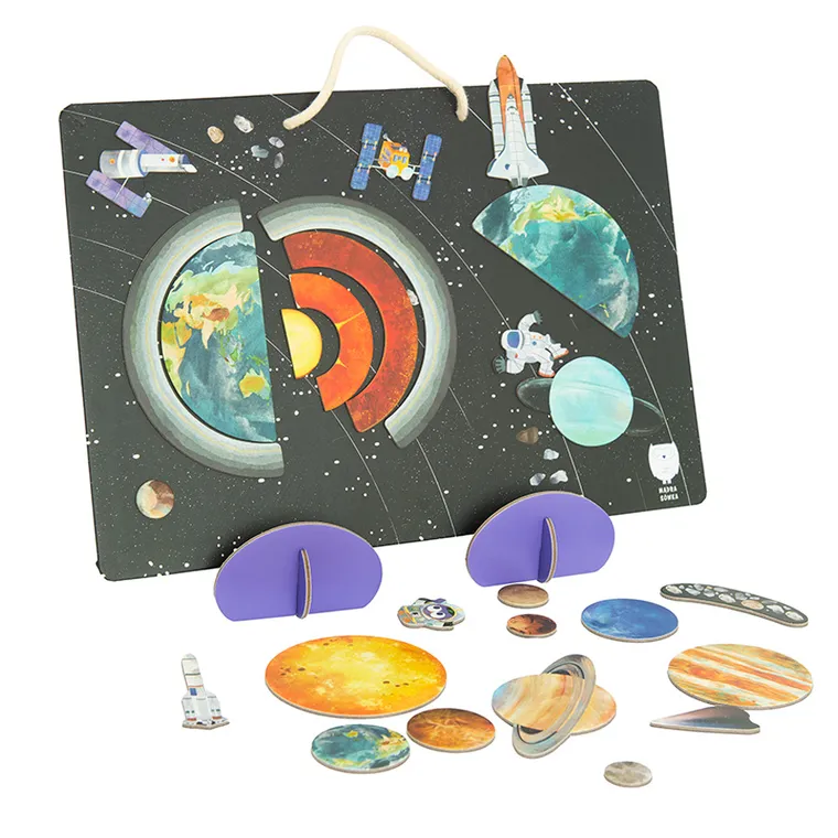 Smiki, Mądra Sówka, Układ słoneczny, puzzle magnetyczne